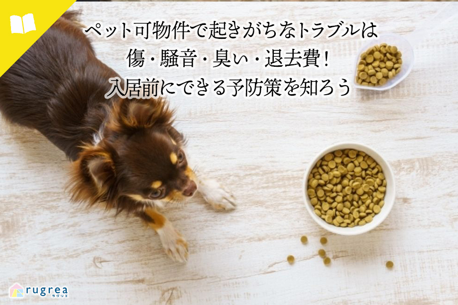 ペット可物件で起きがちなトラブルは傷・騒音・臭い・退去費!